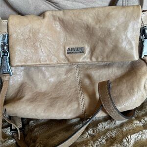 Aimee Kestenberg Tan Leather Bali 2 Messenger Crossbody Bag